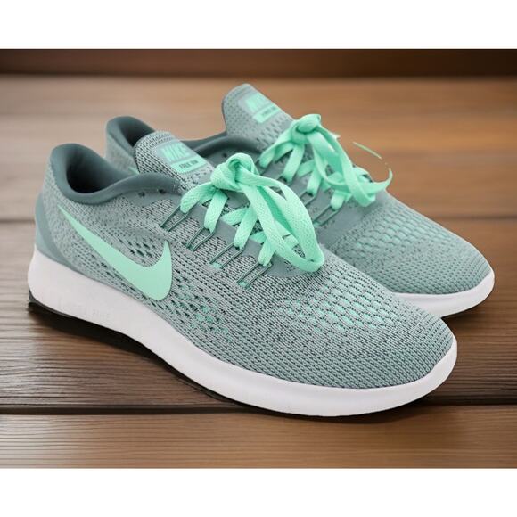 Nike FREE RN Running Rare Mint Green Comfort Shoes Womens 8.5 Fast Shipping - Picture 1 of 8